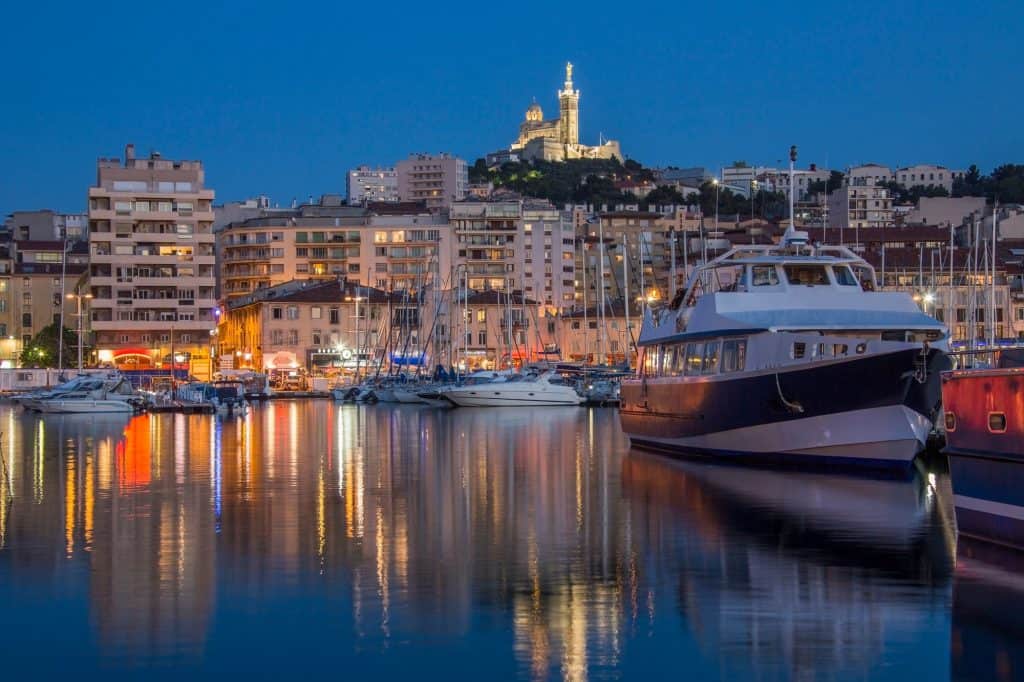 The Vieux Port area of Marseille in the Cote d